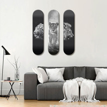 Skateboard Decks Wall Art Tiger Lion Animal Mural Wall Hanging Decor Board 3pcs - £103.92 GBP