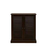 Espresso Shoe Cabinet with Louvered Doors &amp; 5 Adjustable Shelves - $8,221.94 MXN