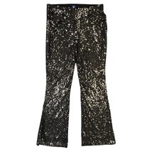 Old Navy Pants Black Sequins Pull On Extra High Rise Flare Full Length Size LG - $37.99