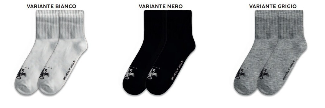2 mezzi calzini corti uomo unisex tennis spugna Beverly Hills Polo Club ... - $5.71