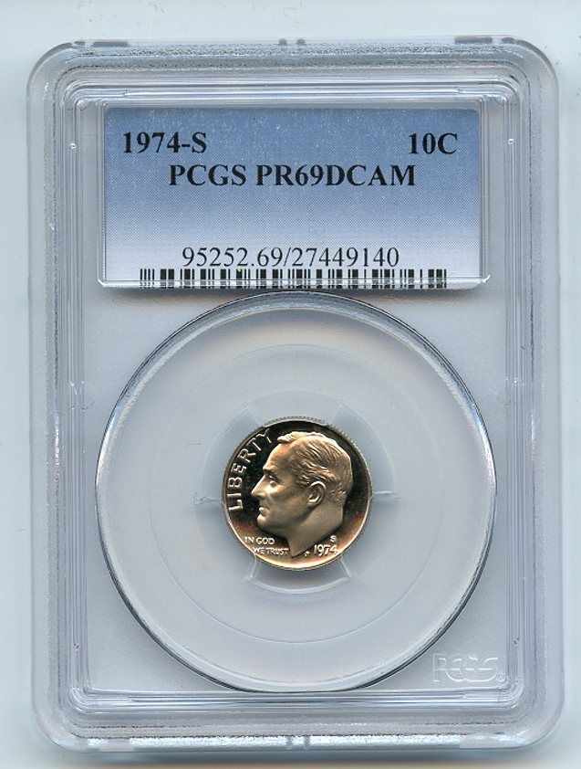 1974 S 10C Roosevelt Dime Proof PCGS PR69DCAM  20180163 - $12.19
