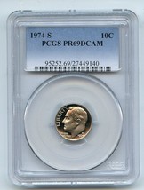 1974 S 10C Roosevelt Dime Proof PCGS PR69DCAM  20180163 - £9.71 GBP