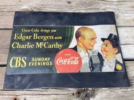 Vtg Charlie Mccarthy Edgar Bergen Coke Paper Ad Poster Original Cbs Tv Show - £30.92 GBP