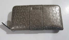 Guess Womens Ware SLG Zip Around Wallet Pewter - $29.99