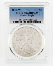 2010-W $1 Silver American Eagle Graded by PCGS as PR69DCAM - £89.44 GBP