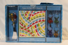 Boston Warehouse Beads 6 piece Art Glass Wine Charm &amp; Cheese Slicer, Nap... - $18.00