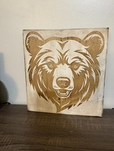 Handcrafted Wooden Bear Wall Art Décor - $19.45