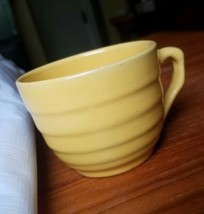 Vintage Yellow Ringware Coffee Tea Cup 3 3/8&quot; diameter - £5.23 GBP