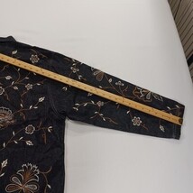 New Direction RN#94153 Women’s XL Black Embroidered Floral Denim Jacket Chest 50 image 6