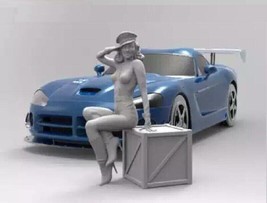 1/24 Resin Model Kit Nudes Beautiful Girl Speed Racing (no Car) Unpainted - £15.81 GBP