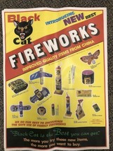 RARE Vintage Li &amp; Fung BLACK CAT Variety-14pc Fireworks POSTER 23&quot; firecrackers - £74.04 GBP
