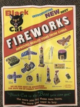 RARE Vintage Li &amp; Fung BLACK CAT Variety-14pc Fireworks POSTER 23&quot; firecrackers - £70.20 GBP