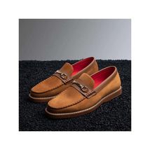 Men Tayno Dressy Casual Penny Loafer Soft Micro Suede Comfortable Drive Camel image 11