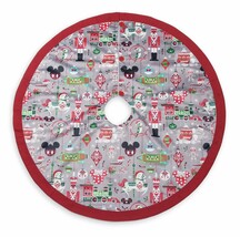 Disney Parks Santa Mickey Mouse and Friends Holiday Christmas Tree Skirt - £191.06 GBP