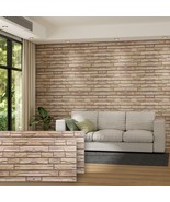 Pluden 10PCS 3D Wall Panels, 38&quot; x 19&quot; Brick Wall Panels Peel and Stick ... - $31.48
