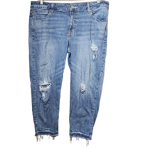 Distressed Cropped Jeans Size 16 - £19.78 GBP
