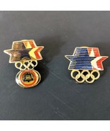 Olympic Star 1980 Committee Pin Hat Lapel Rings and Bell (Lot of 2) - $15.84