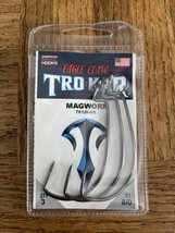 Eagle Claw TK120 Trokar Magworm Hook Size 8/0-1pk of 3pcs-Brand New-SHIP... - £14.70 GBP