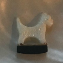 Vintage Small Carved Cream Plastic Scottie Dog with Magnetic Bottom To Make Into - £6.86 GBP
