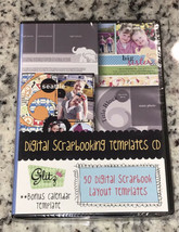 Digital Scrapbooking Templates Cd : 50 Digital Scrapbook Layout Template... - $19.79