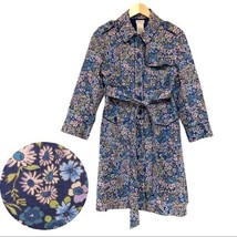 Anthropologie elevenses Glajevica micro floral Spring Summer Trench Coat anthro - £83.09 GBP
