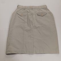 Averroe RN#40787 Women's Tan/Beige Cotton Rear Zip & Slit Denim Skirt Size 16 image 2