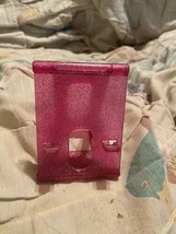 Pink Resin With Glitter Handmade Homemade 4 Inch Cell Phone Holder Stand - $8.00
