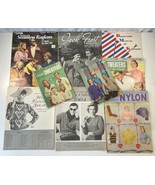 9 Vtg Knitting Pattern Book Lot Men Women Kid Sweater Leaflet Red Heart ... - €25,97 EUR