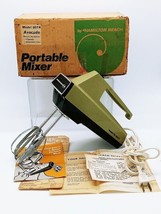 Vintage New! 1970s Avocado Green Hamilton Beach Portable Hand  Mixer Model 107A  - £19.71 GBP