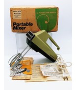 Vintage New! 1970s Avocado Green Hamilton Beach Portable Hand  Mixer Mod... - £19.62 GBP