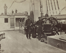 Admiral David Farragut aboard USS Hartford during Civil War Photo Print - £6.92 GBP+