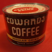 Vintage Edwards Half Pound Advertising Coffee Tin Can Dwight Edwards Co - £39.25 GBP