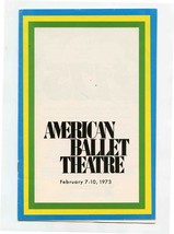 American Ballet Theatre Program 1973 Swan Lake Les Sylphides Coppelia Ho... - £12.46 GBP