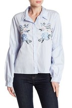 Nordstrom NEW Women Size S &amp; M Sanctuary Floral Embroidered Balloon Sleeve Shirt - £15.74 GBP