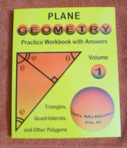 Plane Geometry Practice Workbook with... by McMullen, Chris Paperback / ... - $7.42