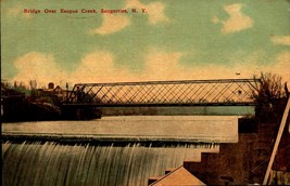 Bridge Over Esopus Creek Dam Saugerties New York NY 1915 DB Postcard  bk53 - £7.09 GBP