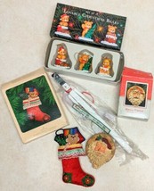 Vintage Christmas Tree Ornaments 1980&#39;s  Dept 56 Hallmark Xmas Bears - £10.25 GBP