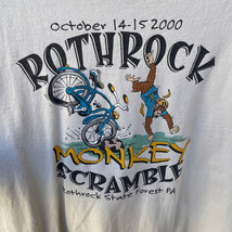Rothrock Monkey Scramble Men's 100% Cotton Sand Color XL Bike Race T-Shirt 2000 - $16.46