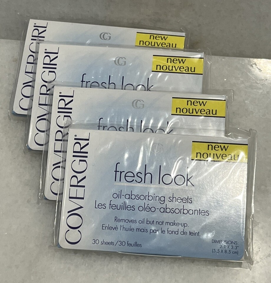 4 Covergirl Fresh Look Oil-Absorbing Sheets 30 Sheets Each - $13.46