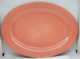 Pottery Barn COLORS Oval Serving Platter 15x11 Peachy Pink - £23.88 GBP