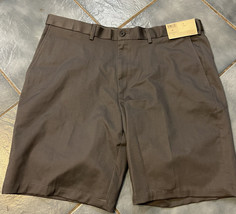 Haggar Mens Shorts Size 40 Classic Gray / Charcoal Flat Front - £13.18 GBP