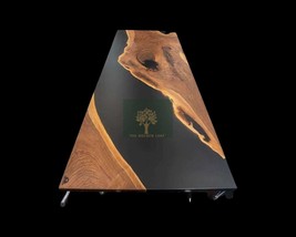Premium Black Epoxy Dining Table Top, Center Table Epoxy Resin River Table - £1,585.85 GBP