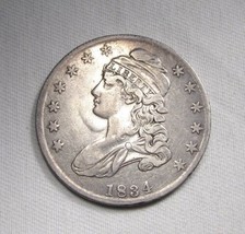 1834 Sm. Date Silver Capped Bust Half Dollar XF Details Coin AN853 - £122.94 GBP