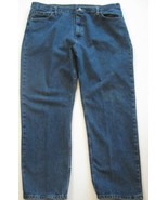 Wrangler 42&quot; by 32&quot; Medium Blue Denim Jeans Relaxed Fit Cotton - £11.49 GBP