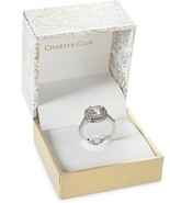 new Charter Club APRIL BIRTHSTONE Double Halo Crystal Center Ring Size 7 - £19.70 GBP