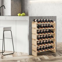 36 Bottles Stackable Wooden Wobble-Free Modular Wine Rack - £65.63 GBP