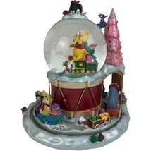 Disney Winnie The Pooh Toyland Rotating Train Snowglobe Christmas Tree 2000 AsIs - £29.57 GBP