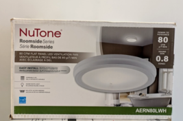 NuTone Roomside 80 CFM  Flat Panel Dimmable Led Ventilation Fan Warm Whi... - $89.09