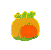 NEW Orange Pumpkin Enamel Lapel Pin Tack Halloween Fall Thanksgiving Harvest 1&quot; - £4.01 GBP