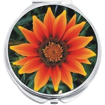Orange Flower Compact with Mirrors - Perfect for your Pocket or Purse - $11.76